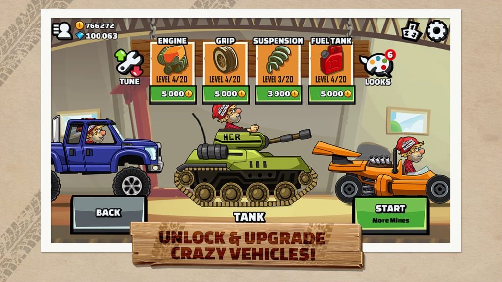 hill climb racing mod unlimited fuel only
